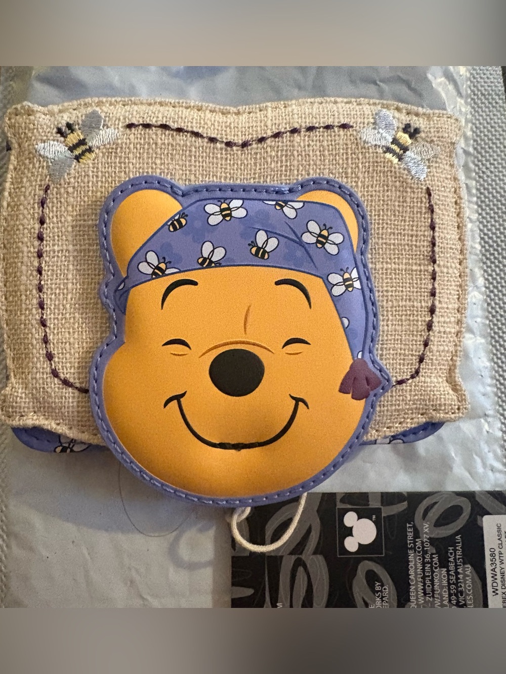 Disney Loungefly Winnie the Pooh Small Blue Bee Print Wallet